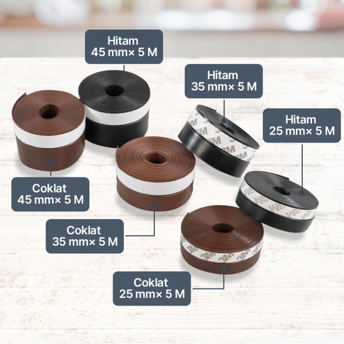 BELANJA PENUTUP CELAH BAWAH PINTU JENDELA RUMAH LIS LIST KARET TUTUP LUBANG PENGHALANG SERANGGA