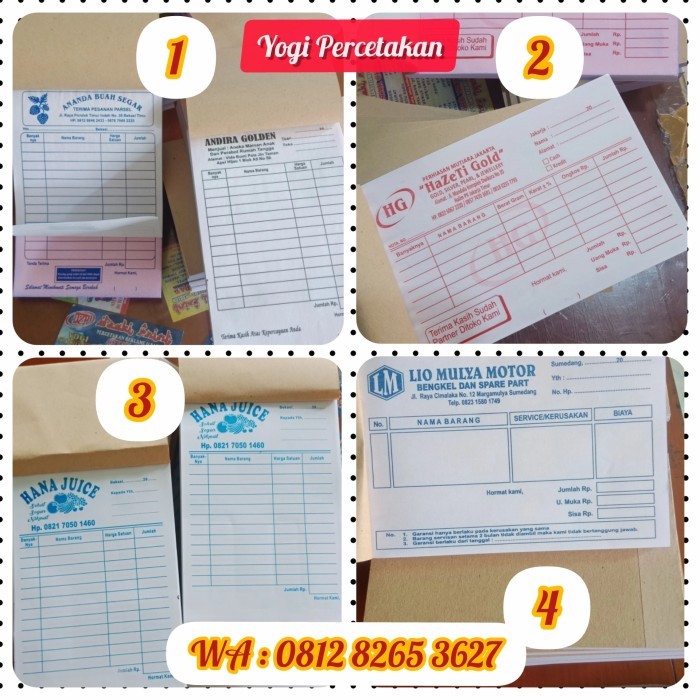

Ready CETAK NOTA BON KWITANSI 1 RIM MURAH