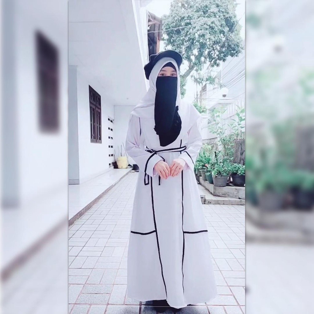 TERBARU Abaya Gamis Arab List Hitam Remaja Wanita Muslim Syar'i ModisTerbaru Lebaran 2021 Bisa COD