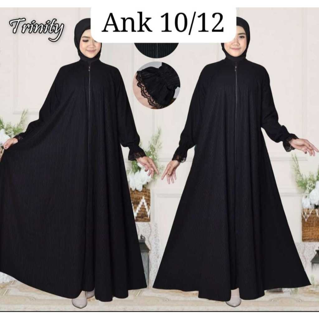BIG SALE ABAYA KAFTAN TURKEY HITAM BUSUI DEWASA STANDART JUMBO dan Anak remaja