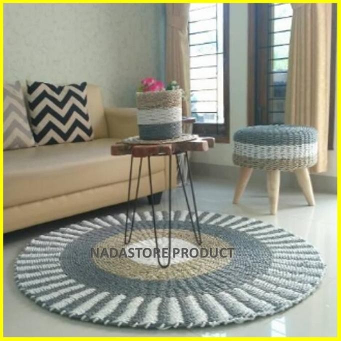 Karpet Bulat / Karpet Seagrass / Rug / Tikar Naturalan Anyaman