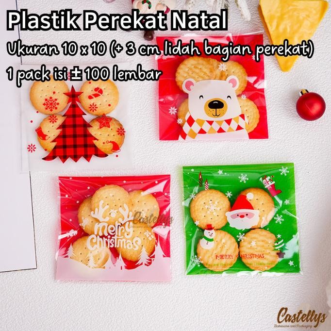 

Silahkan Order] Plastik Cookies Perekat Natal XPCP 10 Kue Kering Nastar Coklat Nougat