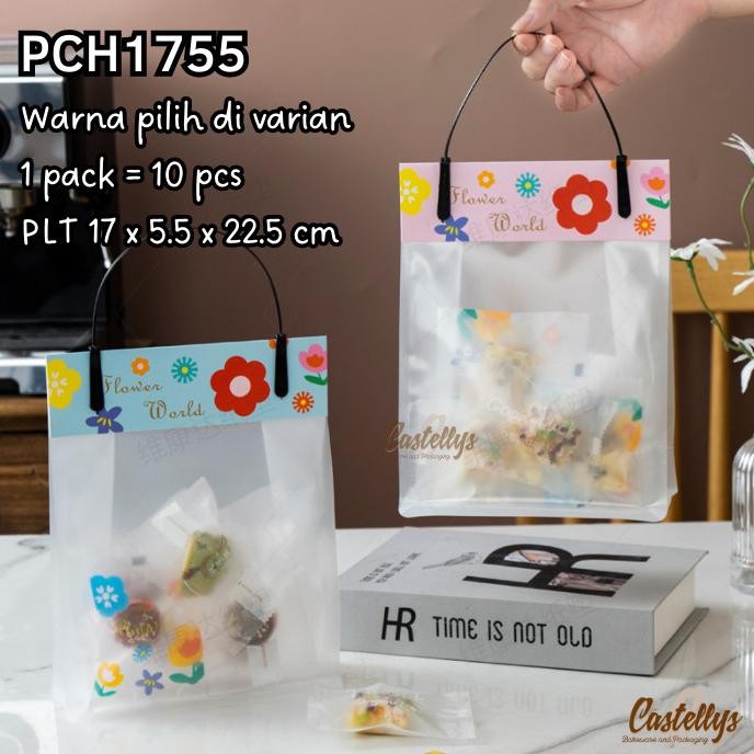 

*$*$*$*$] Plastik Tas Cookies + Handle PCH1755 Hampers Souvenir Kue Kering Snack