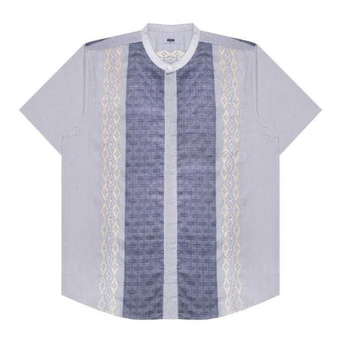 M231 Kemeja Pria Koko Pendek Abu 0419 Original