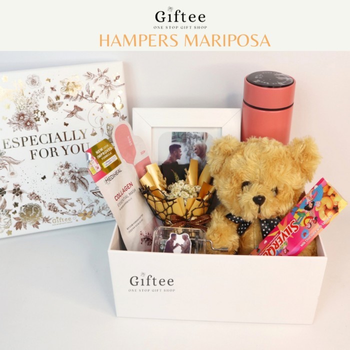 

HAMPERS MARIPOSA EXCLUSIVE VALENTINE WANITA HARD BOX BUNGA BONEKA COKELAT TUMBLER KOTAK MUSIK KADO