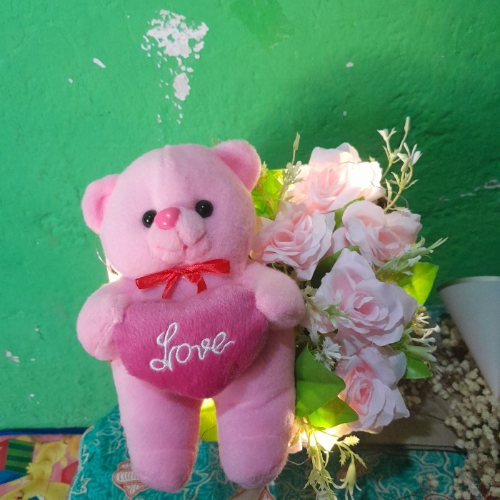 

BLOOMBOX LOVE BONEKA MIX BUNGA PINKY - VALENTINE DAY - COKELAT