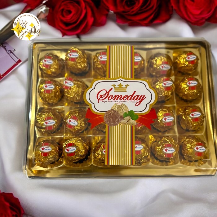 

COKLAT SOMEDAY KEMASAN KOTAK ISI 24 PCS/COKELAT SOMEDAY KOTAK/COKLAT VALENTINE