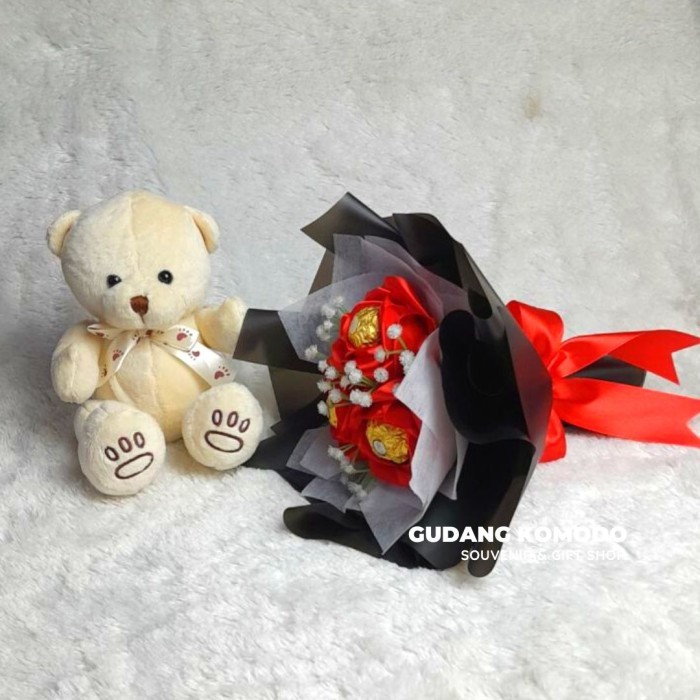 

FERRERO ROCHER BOUQUET/BUKET COKELAT HADIAH VALENTINE DAY ANNIVERSARY