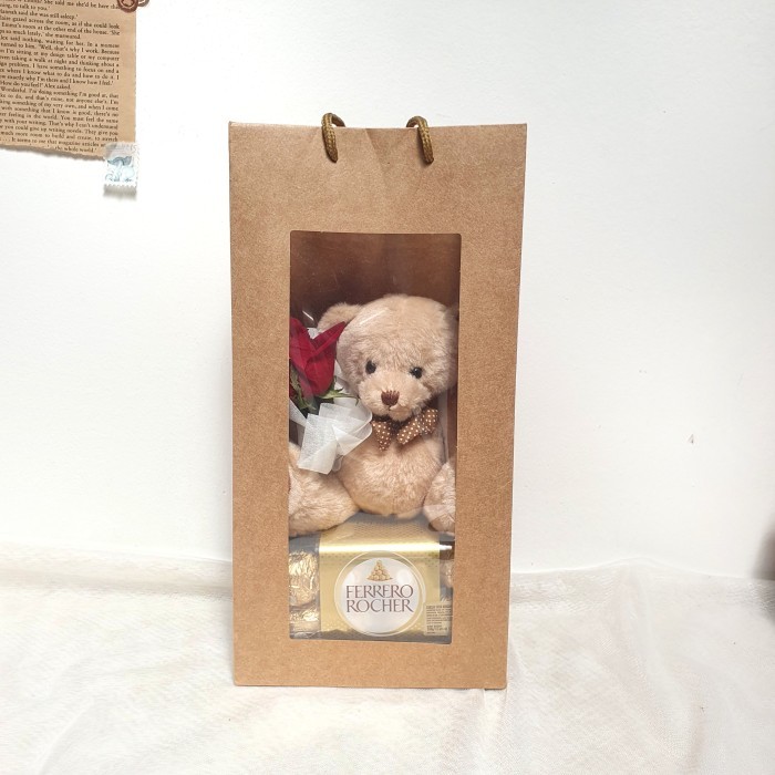 

READY! TEDDY SWEET BAG HADIAH VALENTINE HAMPERS VALENTINE'S DAY BUKET WISUDA MOTHERS DAY FLORIST