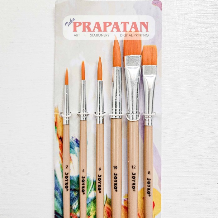 

Kuas Lukis Joyko BR-5 set 6pcs / Joyko Paint Brush