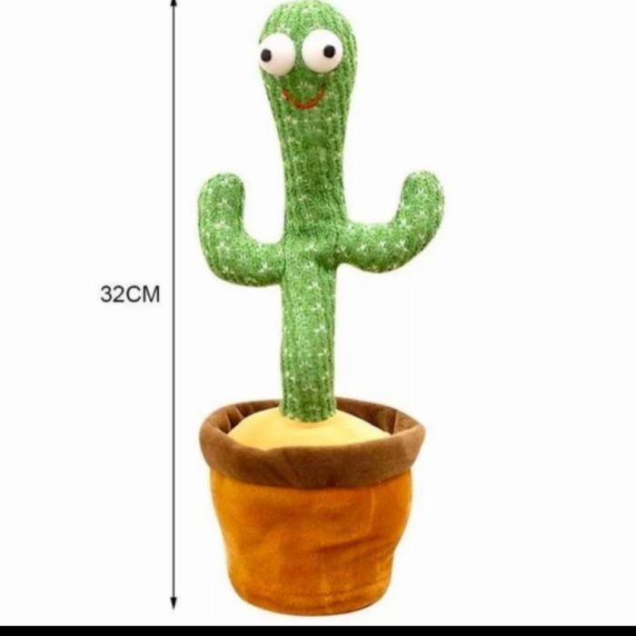 

MAINAN ANAK KAKTUS DANCING JOGET CACTUS TOY BONEKA GOYANG LAMPU LED
