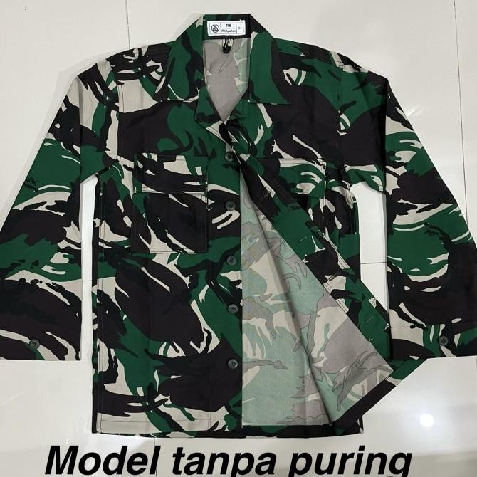 Baju PDL velbed non puring anti air warna pembagian / PDL velbed / baju tentara / PDL TNI ..