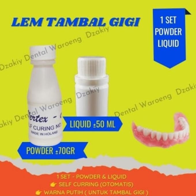 Lem Tambal Gigi Tahan Lama Permanen Serbuk Lem Tambal Gigi Palsu Patah