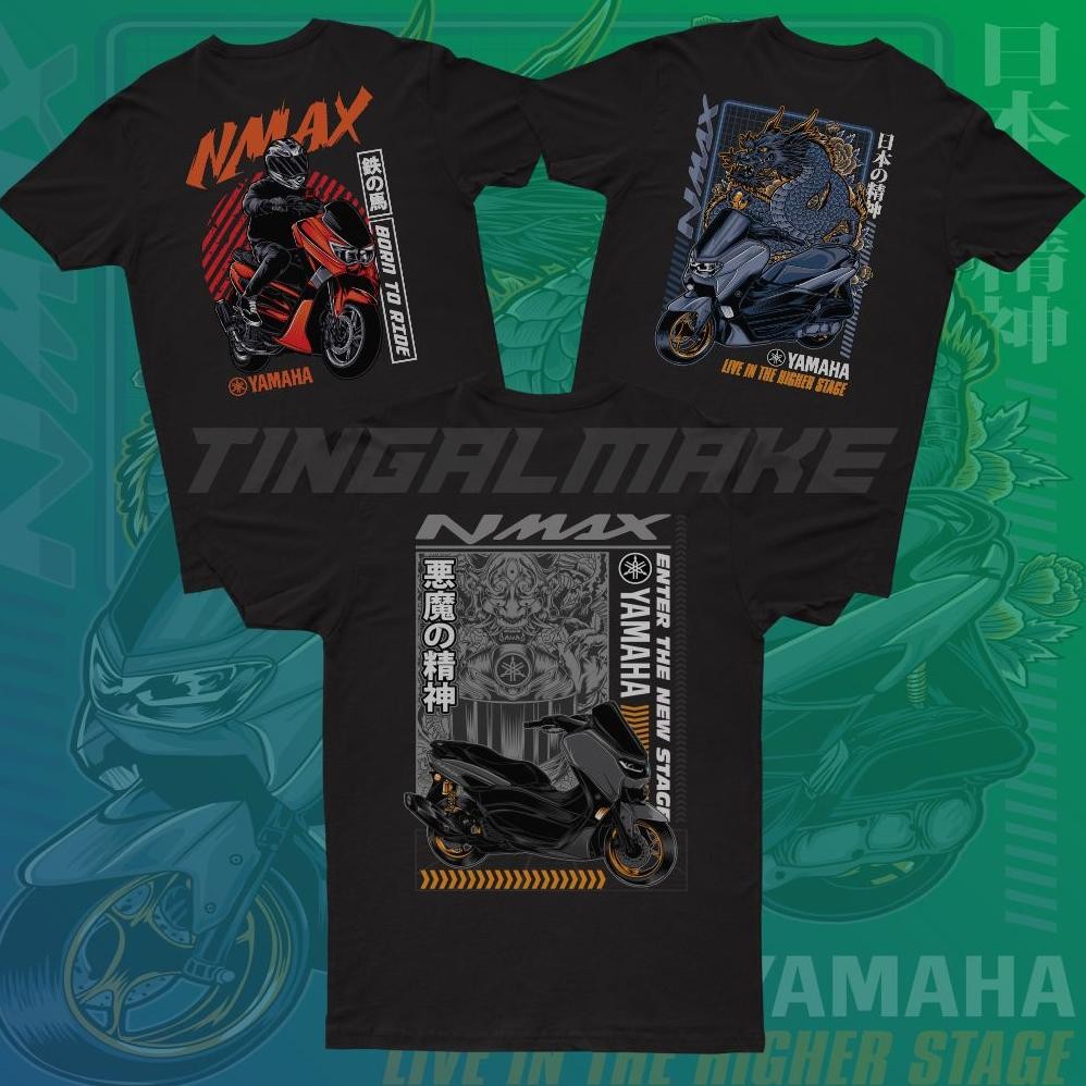 Promo Dtf Kaos Baju Nmax Matic T-Shirt Kaos Pria Wanita Kaos Otomotif Motor Mania Sablon Digital Tin