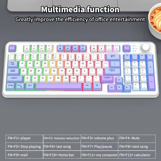 Gaming Keyboard K940 - RGB Light Wireless Keyboard / Mechanical Feel
