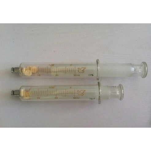 30ML GLASS SYRINGE LUER LOCK HEAD INJECTOR SAMPLER DISPENSING WITH