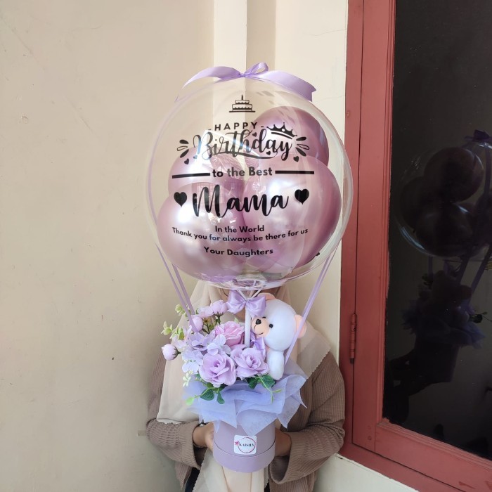 

BUKET BALON BUNGA BONEKA BUCKET BALON BLOOM BOX BALLON