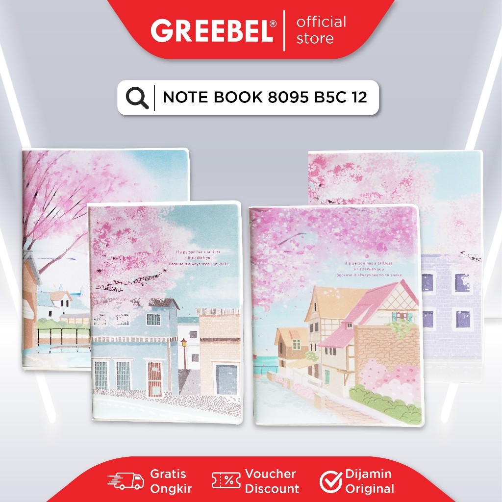 

GREEBEL NOTE BOOK 8096 B5C 12 / Agenda / Planner Lucu unik / Buku Catatan Spiral Notebook 96 halaman