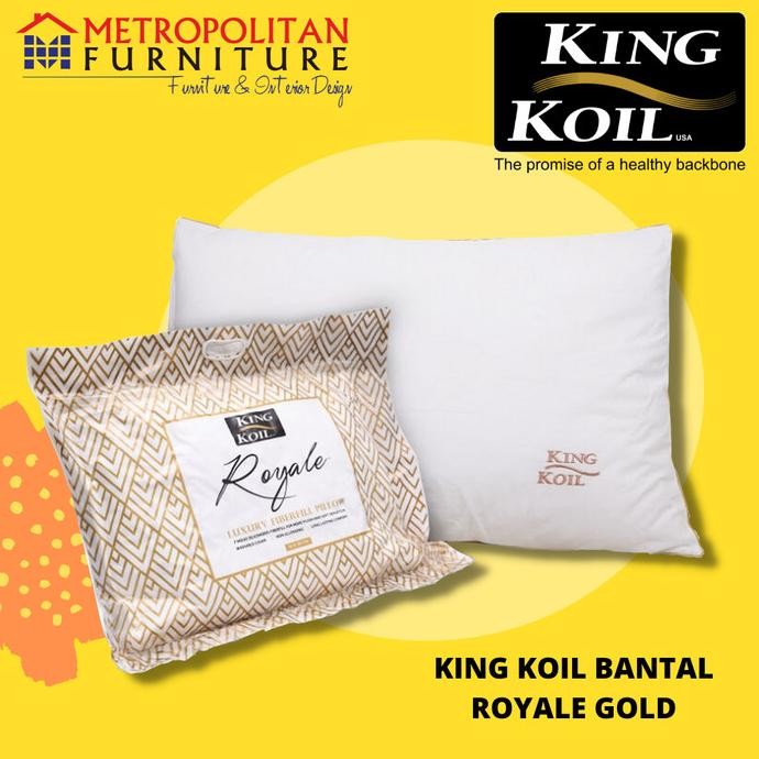 Bantal King Koil Royale Pillow Gold Polyester Fiberfill Kingkoil Ori