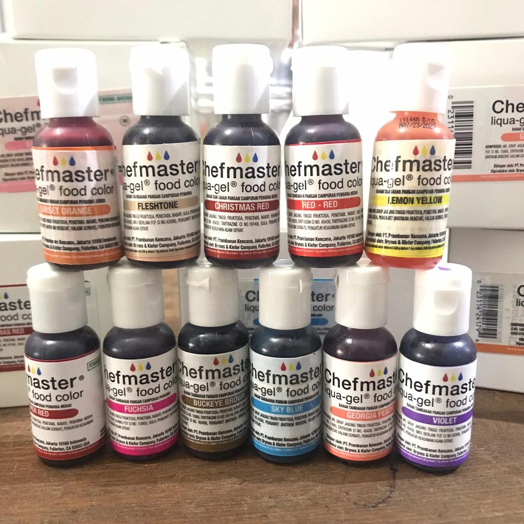 

Pewarna Maanan Gel Chefmater Liquagel Food Color 20Gram