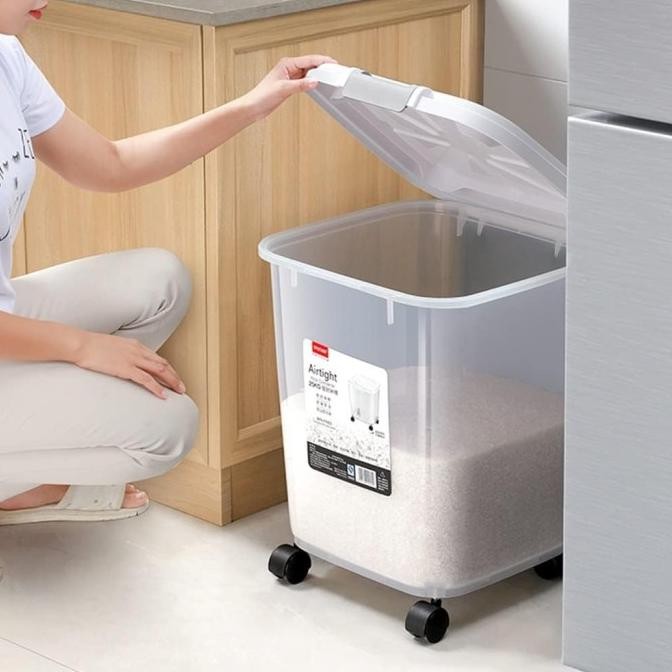 tempat beras anti kutu rice bucket portable rice box container