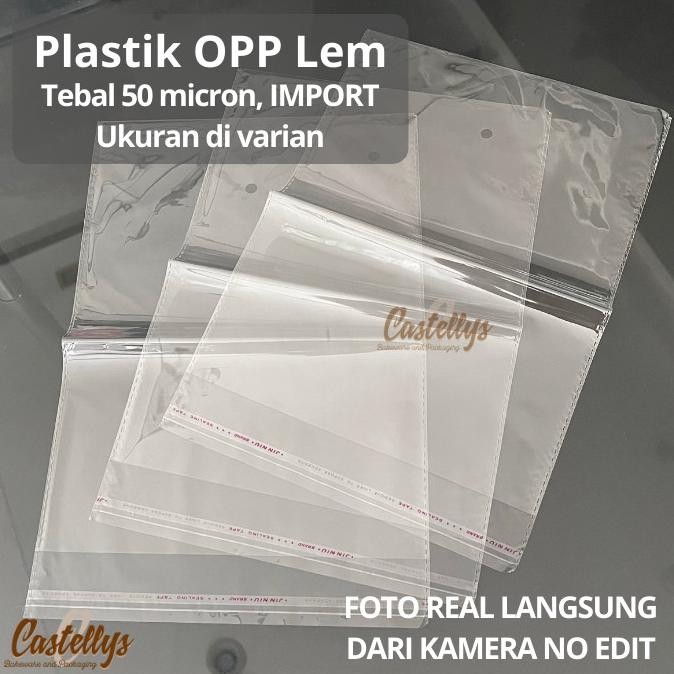 

><><><] Plastik OPP Lem 50 Micron / 0.5 Double Seal ada Lubang Import Premium