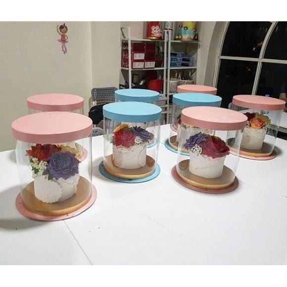 

|Bestseller| Mika Round Tall Box 35x35 cm / Box kue mika tinggi