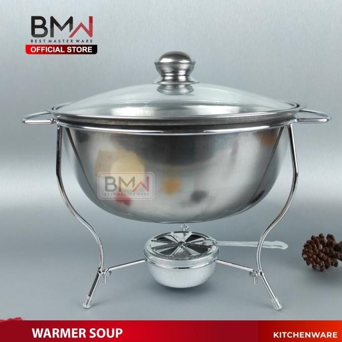 BMW Kitchen Ware - Warmer Soup Bulat Tempat Saji Sayur Prasmanan
