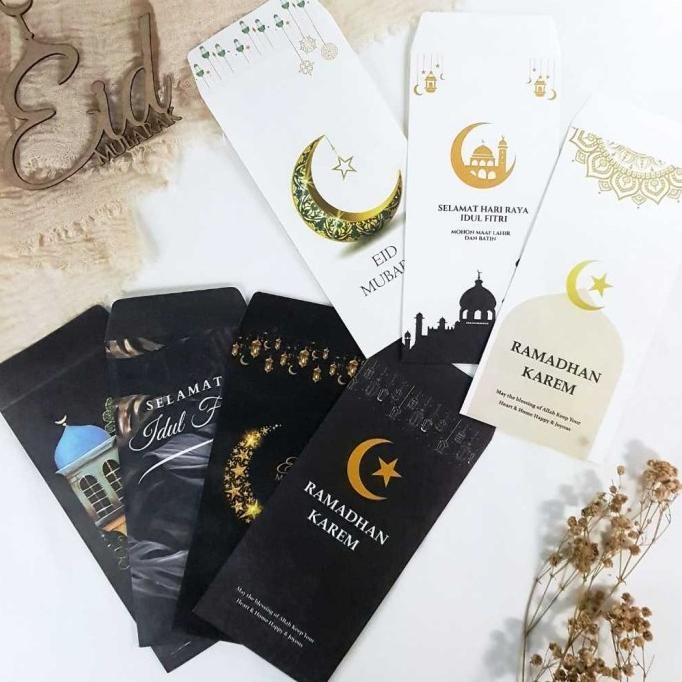 

Mubarak| amplop lebaran panjang angpao selamat hari raya idul fitri isi 10 pcs