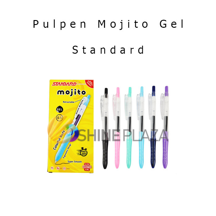 

PULPEN STANDARD MOJITO GEL 0,5 MM - BOLPEN PENA PEN GEL HITAM 0.5MM