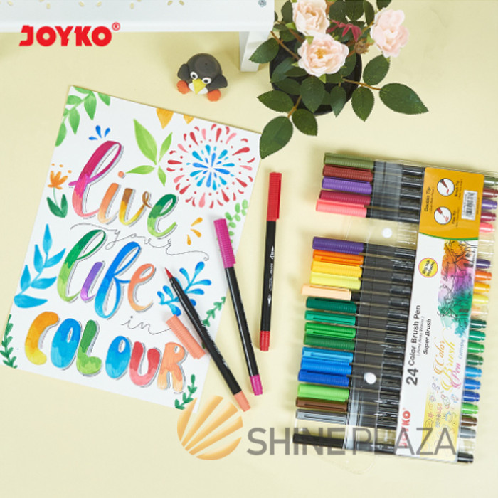 

COLOR BRUSH PEN JOYKO 24 COLORS CLP-13A PENA SPIDOL KUAS WARNA MURAH