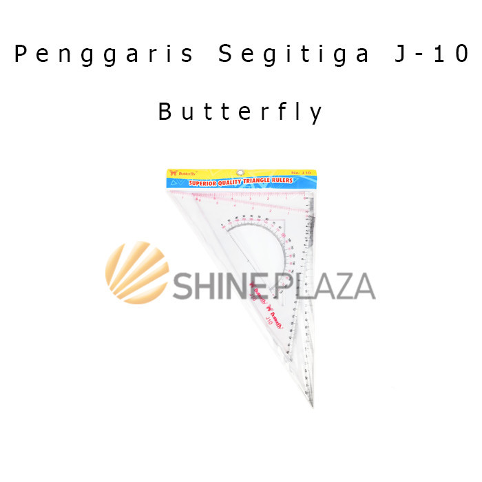 

PENGGARIS SEGITIGA SET PLASTIK BUTTERFLY J-10 - PLASTIC RULER SET J10