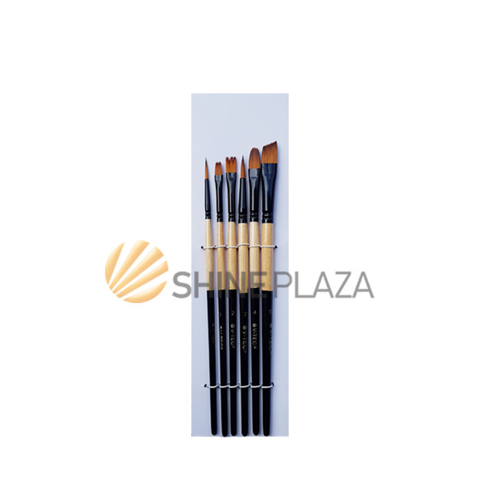 

KUAS LUKIS CAT AIR MINYAK AKRILIK POSTER V-TEC A511 - WATERCOLOR ACRYLIC PAINT BRUSH 1 SET ISI 6