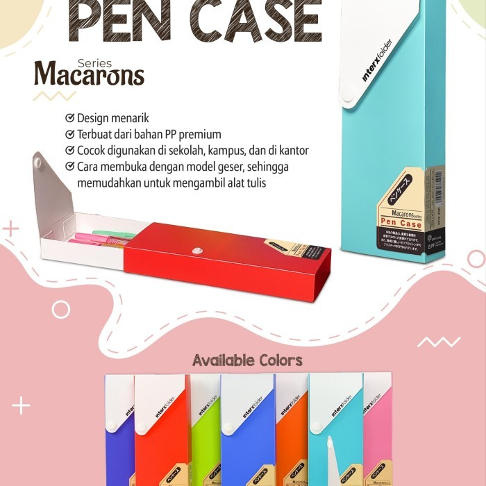 

PEN CASE / TEMPAT PEN / KOTAK PENSIL INTERX MACARONS SERIES