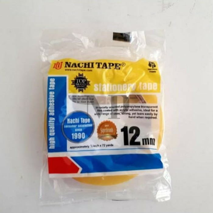 

CELLOTAPE / SELOTIP / ISOLASI NACHI 1/2 INCH X 72 YARD