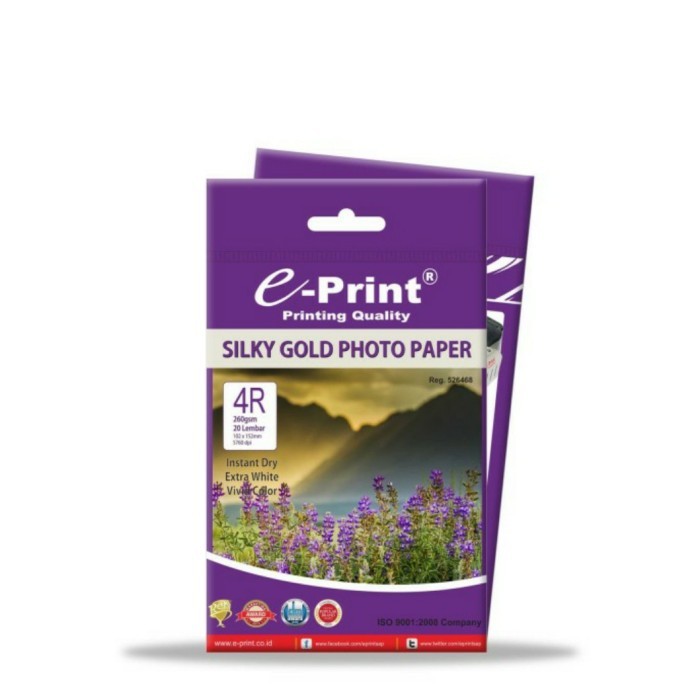 

KERTAS / SILKY GOLD PHOTO PAPER E-PRINT 4R
