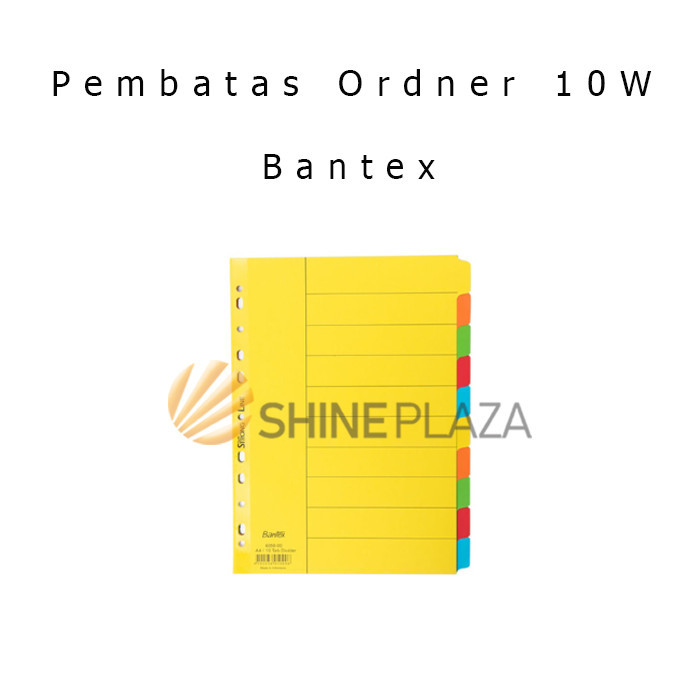 

PEMBATAS ORDNER BANTEX 10 WARNA A4 6050 - CARDBOARD INDEX & DIVIDER