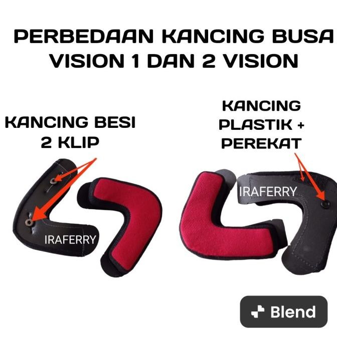 Busa Helm Kyt 2 Vision Kancing Plastik Kaca Warna Silver + Karet Helm Original