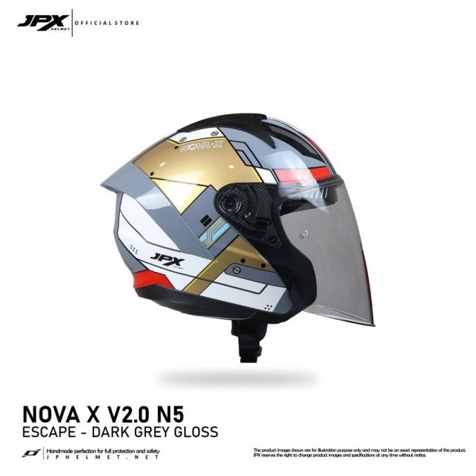 Helm Jpx Half Face Novax Motif V2.0 Original