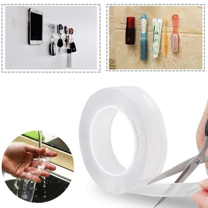 

Nano Double Tape 2 M/ Magic Lakban Lem Ajaib Gantungan Hanger Portable