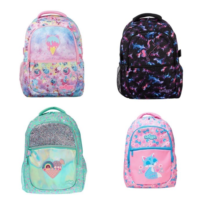 Smiggle Backpack Tas Ransel Anak SD Large Unicorn Ice Cream Original