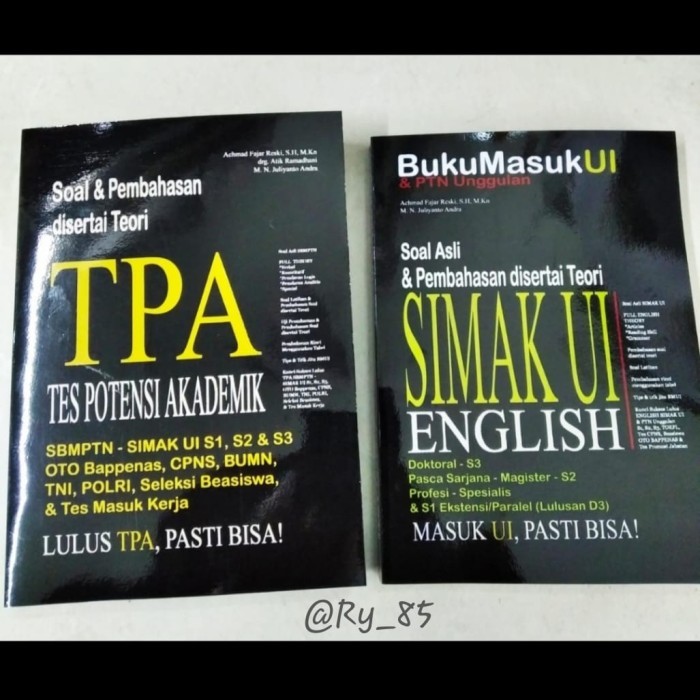BUKU SOAL&PEMBAHASAN DISERTAI TEORI SIMAK UI S-1 S-2 S-3 TPA & ENGLISH