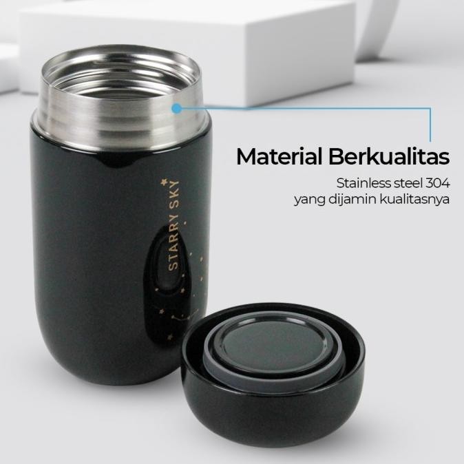 NEWBAKE Gelas Botol Tumbler Kopi Teh Stainless Steel 200 ML