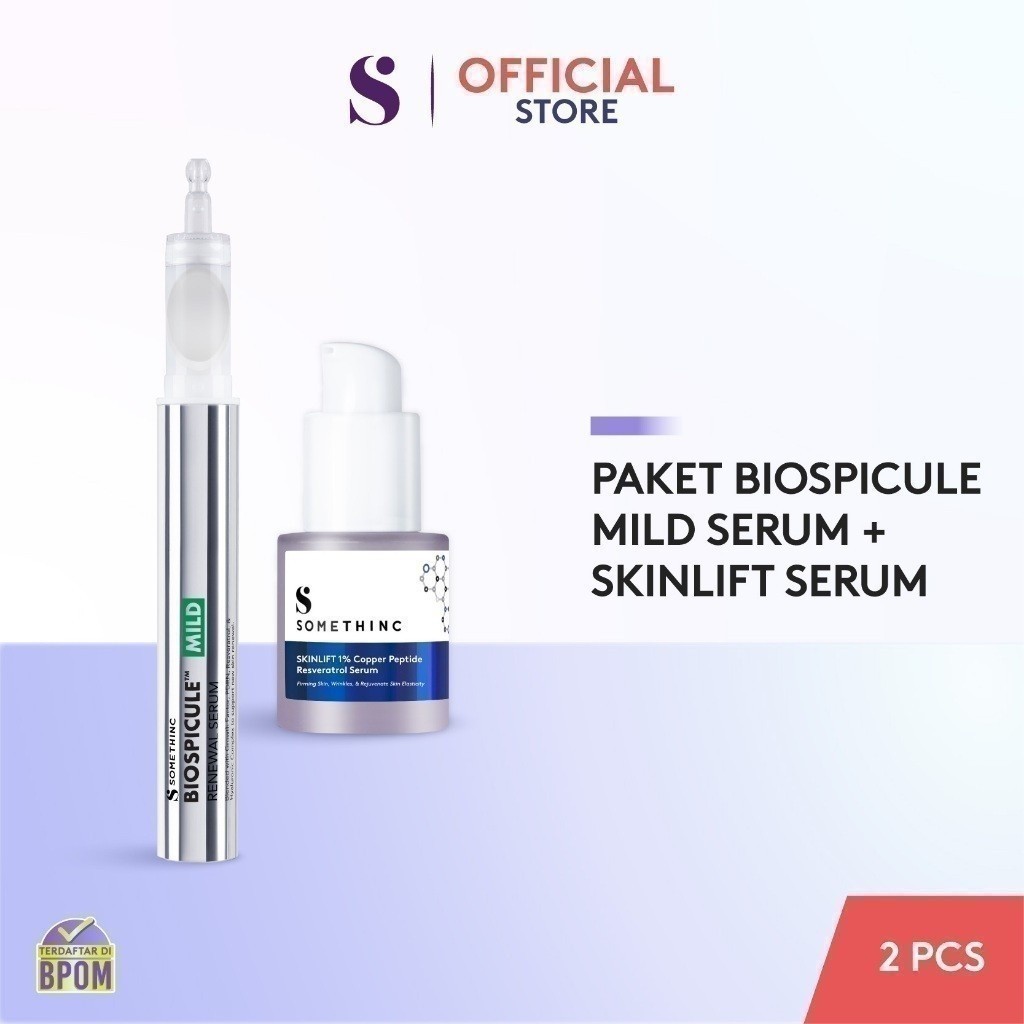 SOMETHINC [2 PCS] BioSpicule Renewal Serum Mild x SKINLIFT 1% Copper Peptide Resveratrol Serum