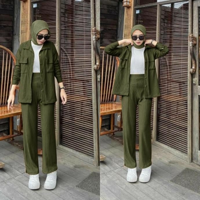 SETELAN WANITA BAJU DAN CELANA KEKINIAN MODEL TERBARU 2023 -NABILA
