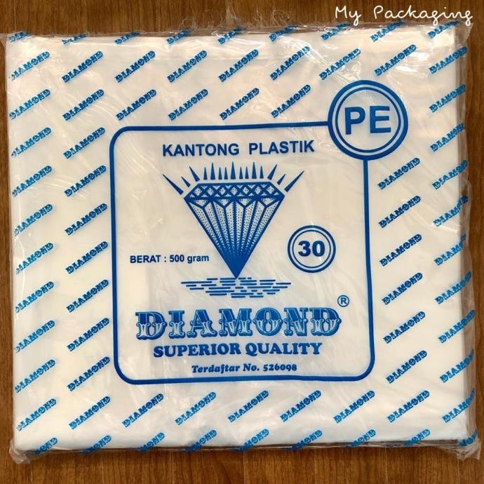 

Termantab] Kantong plastik BENING TEBAL 30 x 50cm - DIAMOND