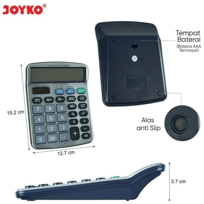 

LNB-1217 JOYKO CC46 CHECK CORRECT CALCULATOR -Big Display Kalkulator Meja CC 46 Terlaris