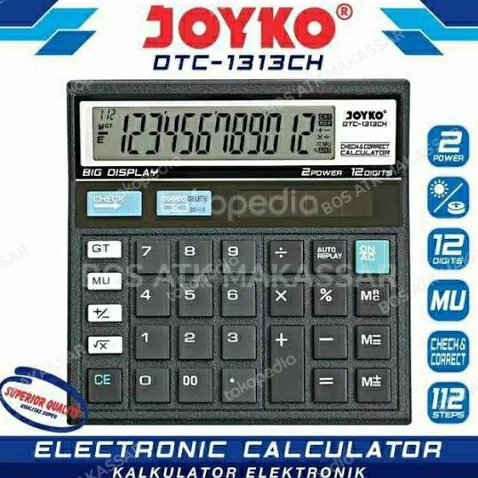 

we-12 KALKULATOR JOYKO DTC-1313 CH 12 DIGIT ORI/ KALKULATOR JOYKO DTC 1313CH Hemat