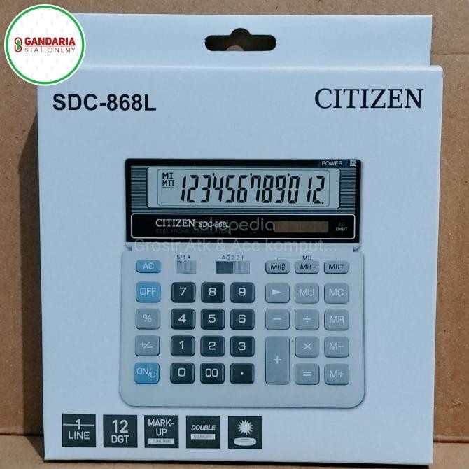 

see-97 ORIGINAL Citizen Calculator SDC-868L - Kalkulator Desktop Meja Kantor Viral