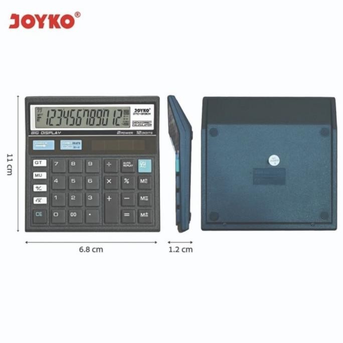 

uk-12 Calculator Kalkulator 12 digit ORIGINAL Joyko DTC-1313CH Check Correct Berkualitas